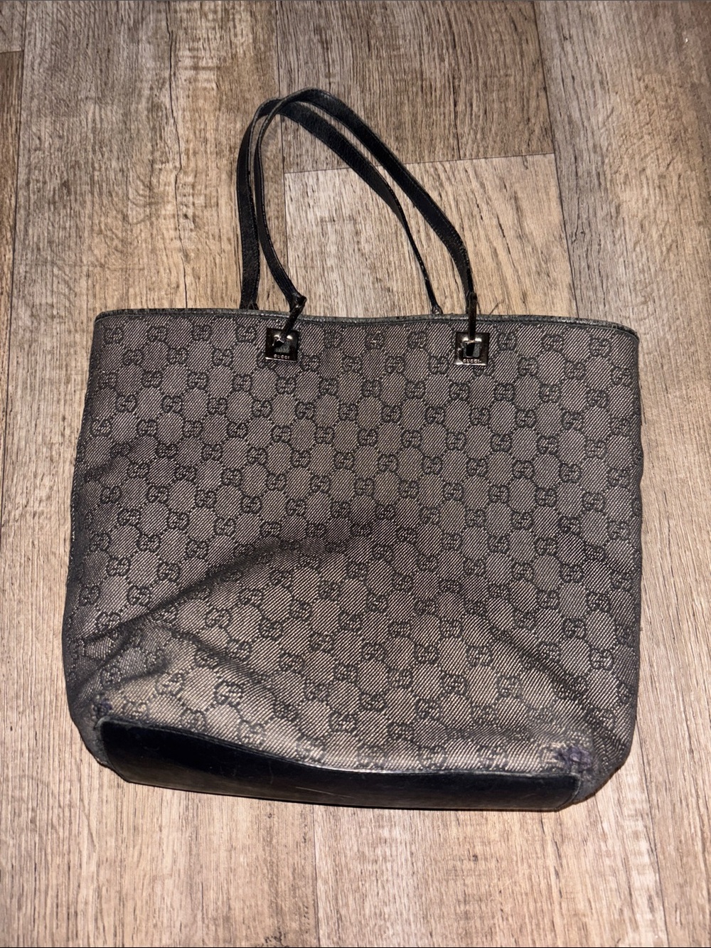 Gucci Black Monogram Canvas Tote bag